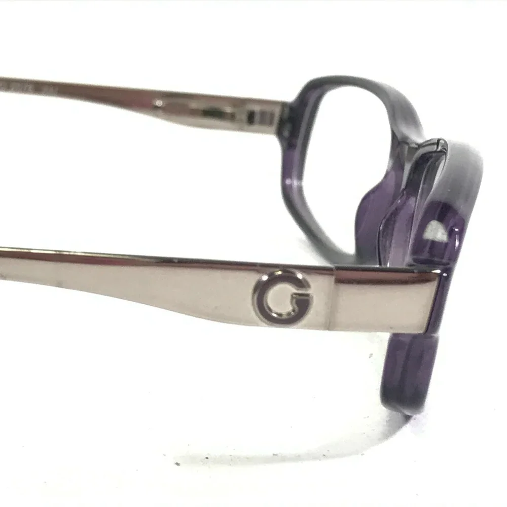Gucci GG2576 Z4J Eyeglasses Frames Purple Silver Rectangular Full Rim 52-15-130